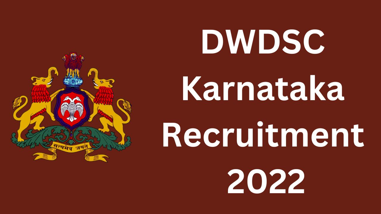 DWDSC Karnataka Recruitment 2022
