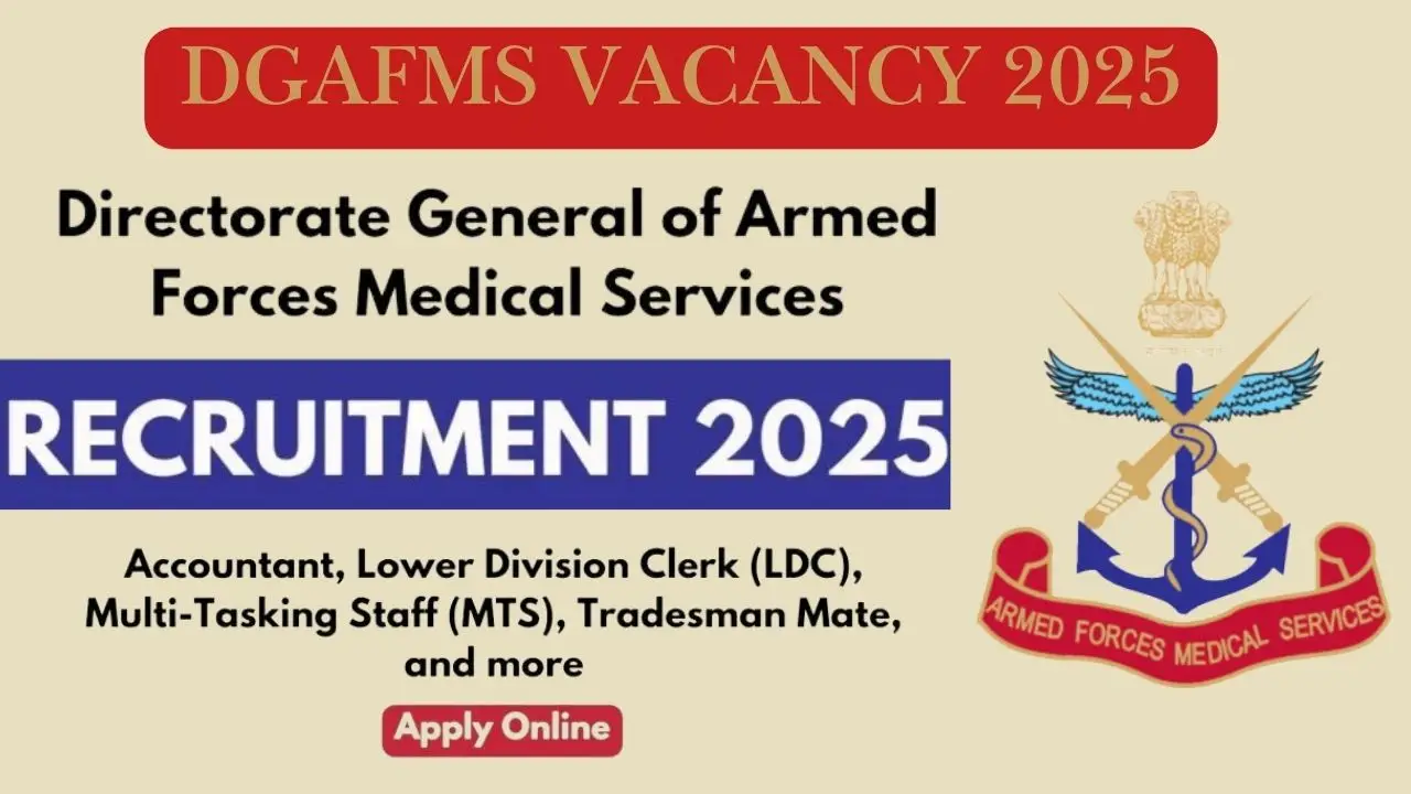 DGAFMS vacancy 2025